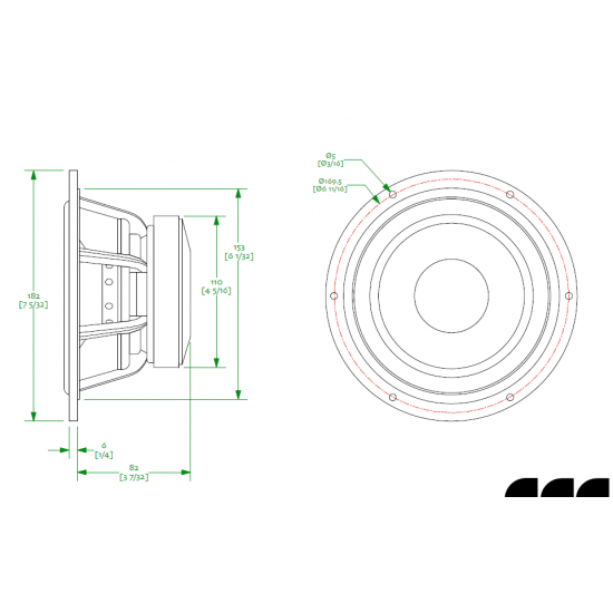 CSS LDW7 Bass-midwoofer