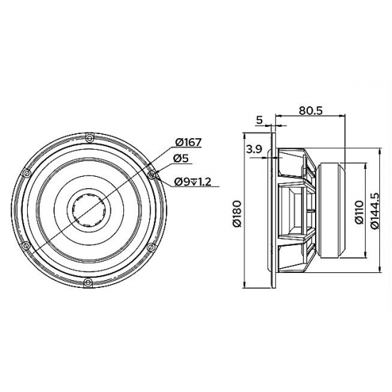 HiVi X6.8 Midwoofer Driver